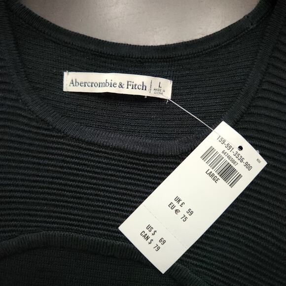 NWT Abercrombie & Fitch Ribbed Cut Out Dress Size Large - Picture 4 of 6